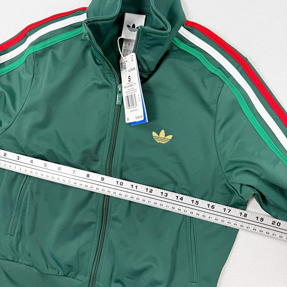 Adidas Firebird Track Top Team Dark Green Mexico / Size S Womens KC6568, New - Picture 4 of 7
